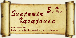 Svetomir Karajović vizit kartica